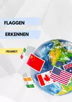 Vorschau - Arbeitsblätter - Flaggen der Welt erkennen (Freiarbeit) - Deckblatt