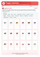 Vorschau - Arbeitsblätter - Flaggen der Welt erkennen (Freiarbeit) - Seite 1