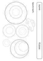 Vorschau - Arbeitsblätter - Graphomotorik / Fahrzeuge / Schwungübungen / Anfangsunterricht / Nachspuren / KITA / Juniorklasse - Seite 1