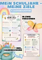 Vorschau - Arbeitsblätter - Mein Schulstart - meine Ziele | Soziales Lernen, Mutmacher, Reflexionsmaterial - Deckblatt