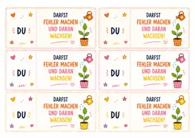 Vorschau - Mal- und Bastelvorlagen - Kleine Mutmacher zum Schulstart - "Du bist..." | Growth Mindset, Willkommensgruß - Seite 3