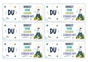 Vorschau - Mal- und Bastelvorlagen - Kleine Mutmacher zum Schulstart - "Du bist..." | Growth Mindset, Willkommensgruß - Seite 2