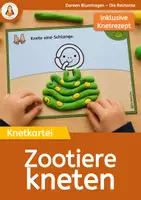Vorschau - Fördermaterial/Inklusion - Zootiere kneten – Knetkartei zur Feinmotorik für Kindergarten, Vorschule, Grundschule & Förderunterricht - Deckblatt
