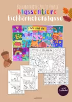 Vorschau - Mal- und Bastelvorlagen - Eichhörnchenklasse Gemeinschaftsposter I Schulstart I Klassengemeinschaft - Seite 1
