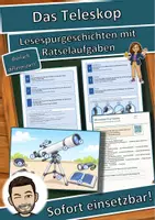 Vorschau - Arbeitsblätter - Das Teleskop – Lesespurgeschichte mit Rätselaufgaben (Klasse 8) - Deckblatt