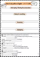 Vorschau - Arbeitsblätter - “Being polite" (Dialogisches Sprechen) - Materialpaket mit Präsentation, Arbeitsblättern und Rollenkarten - Seite 1