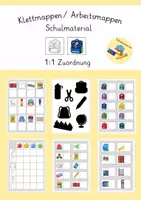 Vorschau - Fördermaterial/Inklusion - Schulmaterial Klettmappe 1-1 Zuordnung Förderschule Geistige Entwicklung - Deckblatt