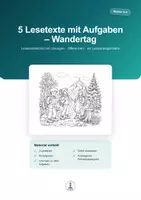 Vorschau - Arbeitsblätter - Wandertag | 5 Lesetexte mit Aufgaben & Lösungen – Leseverständnis Klasse 3–4 - Deckblatt