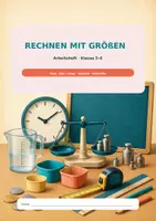 Vorschau - Arbeitsblätter - Rechnen mit Größen - Geldbeträge, Zeit, Längen, Gewichte mit Lösungen und Differenzierung - Deckblatt