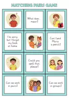Vista previa - Juegos / Gamificación - Classroom Language – Juego de parejas tipo memory (Inglés) - página 1