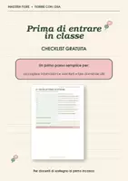 anteprima - Materiale di supporto/inclusione - PRIMO INCARICO : CHECK LIST GRATUITA - Pagina di copertina