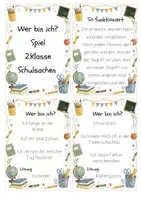 Vorschau - Bildkarten - Wer bin ich? - Spiel Schulsachen - Seite 1