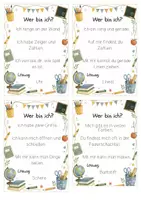 Vorschau - Bildkarten - Wer bin ich? - Spiel Schulsachen - Seite 2