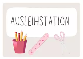 Vorschau - Bildkarten - Ausleihstation - Beschriftung - Schilder - Seite 1