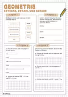 Vorschau - Arbeitsblätter - Geometrische Grundlagen (Strecke, Strahl, Gerade und Lagebeziehungen) - Deckblatt