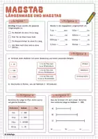 Vorschau - Arbeitsblätter - Maßstab (Längenmaße und Maßstab, 5. Klasse) - Deckblatt