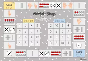 Vorschau - Spiele - Würfelbingo Mengenerfassung Zahlenraum bis 10 und ZR bis 20 - Seite 3