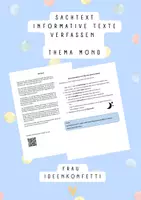 Vorschau - Arbeitsblätter - Informative Texte schreiben - Thema Mond - Deckblatt