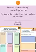 Vorschau - Arbeitsblätter - Heimsuchung (Jenny Erpenbeck): Einstieg in die Lektüre über Untersuchung des Paratexts - Deckblatt
