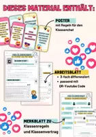 Vorschau - Arbeitsblätter - Klassenchat Regeln | Medienkompetenz & Cybermobbing | Arbeitsblätter Klasse 5–7 - Seite 1