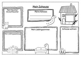 Vorschau - Arbeitsblätter - Mein Zuhause - Deckblatt
