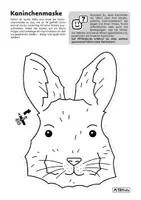 Vorschau - Mal- und Bastelvorlagen - Kostenlos: Ausmalbild Tiermaske "Kaninchen" - Deckblatt