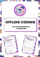 Vorschau - Arbeitsblätter - Offline Coding - Die Roboterwerkstatt : Algorithmen - Deckblatt