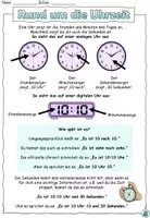 Vorschau - Arbeitsblätter - DaZ - Infoblatt "Rund um die Uhrzeit" DaZ / DaF / Deutsch - Seite 1