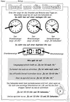 Vorschau - Arbeitsblätter - DaZ - Infoblatt "Rund um die Uhrzeit" DaZ / DaF / Deutsch - Seite 3
