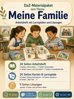 Vorschau - Arbeitsblätter - DaZ-Komplettpaket zum Thema Meine Familie - Deckblatt