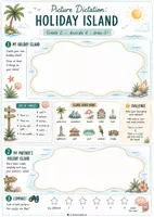 Vorschau - Arbeitsblätter - Picture Dictation: Holiday Island - Deckblatt