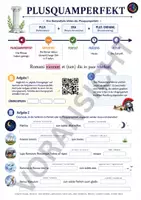 Vorschau - Arbeitsblätter - Arbeitsblatt Plusquamperfekt (inkl. 3 interaktiver, digitaler Übungen) - Deckblatt