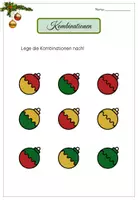 Vorschau - Arbeitsblätter - Weihnachtskugeln – Kombinatorikübungen, Sudoku & Legematerial | Klasse 3-4 - Seite 2