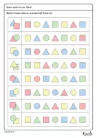 Vorschau - Arbeitsblätter - Visuelle Unterscheidung von sich überlappenden Formen - Seite 2