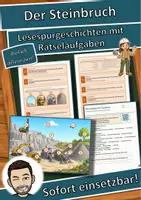 Vorschau - Arbeitsblätter - Der Steinbruch – Lesespurgeschichte mit Rätselaufgaben (Klasse 8) - Deckblatt