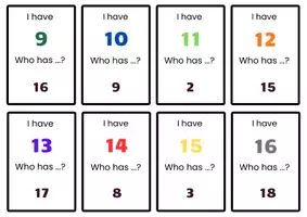 Vorschau - Spiele - I Have Who Has Numbers 1-26 - Seite 1