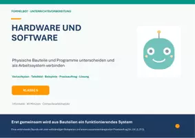 Vorschau - Stundenentwürfe - Informatik Klasse 5 Hardware und Software - Deckblatt