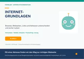 Vorschau - Stundenentwürfe - Informatik Klasse 5 Internet Grundlagen - Deckblatt