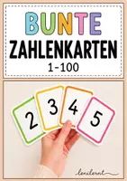 Vorschau - Stationenlernen - Zahlen 1-100 (bunte Zahlenkarten - 2 Versionen) - Deckblatt