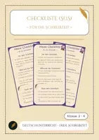 Vorschau - Arbeitsblätter - Checkliste für die Schreibzeit (Version für SuS) - Deckblatt