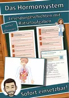 Vorschau - Arbeitsblätter - Das Hormonsystem – Lesespurgeschichte mit Rätselaufgaben (Klasse 9) - Deckblatt
