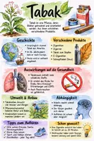 Vorschau - Arbeitsblätter - Lernplakat + Arbeitsblätter zum Thema "Tabak" + Lösung & MP3 + Mindmap + Infografik - Deckblatt
