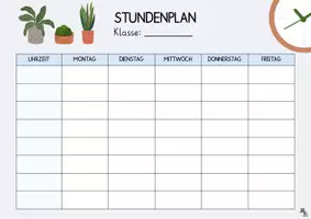 Vorschau - Arbeitsblätter - Stundenplan Vorlage in verschiedenen Farben - Seite 2