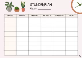Vorschau - Arbeitsblätter - Stundenplan Vorlage in verschiedenen Farben - Seite 3