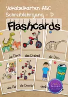 Vorschau - Bildkarten - Bildkarten Buchstabe D für den Schreiblehrgang - Deckblatt