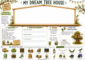 Vorschau - Arbeitsblätter - My Dream Tree House - Create & Present - Deckblatt