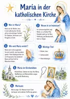 Vorschau - Arbeitsblätter - Lernposter + Arbeitsblätter zum Thema "Welche Bedeutung hat Maria in der katholischen Kirche?" + Lösung & MP3 + Mindmap + Infografik - Deckblatt