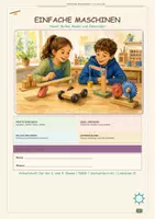 Vorschau - Arbeitsblätter - NMG Einfache Maschinen Hebel Rollen RäderZahnräder 3 4 Klasse - Deckblatt