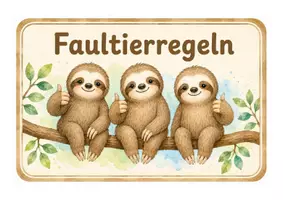 Vorschau - Poster - Faultierklasse - Klassenregeln - Aushänge für Klassenregeln - Seite 2