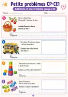 Aperçu - Feuilles d'exercices - Petits problèmes CP-CE1 - Page 1